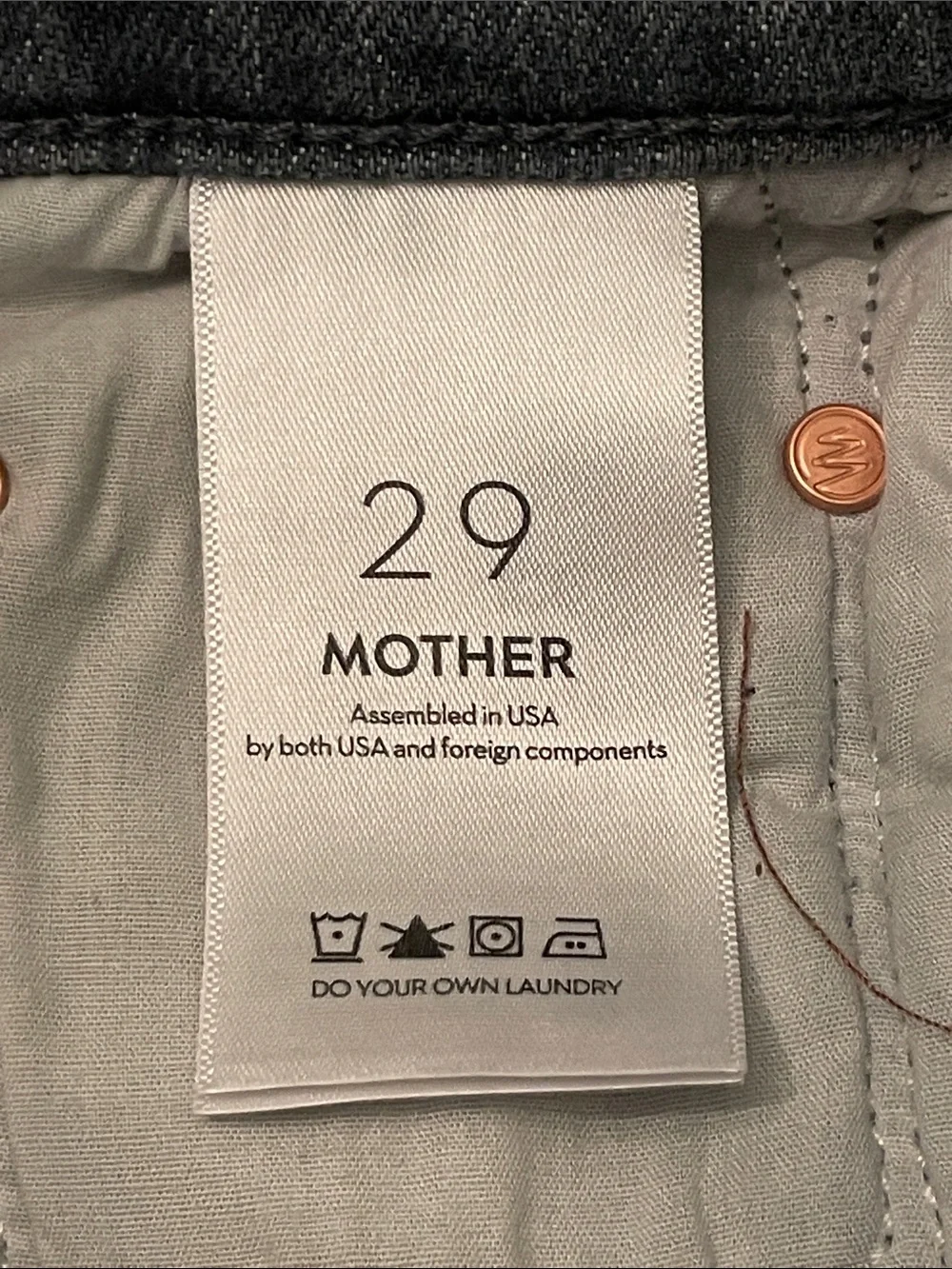 MOTHER Last Ride GrayCharcoal The Skipper Short N' Long Fray Jean Shorts Size 29